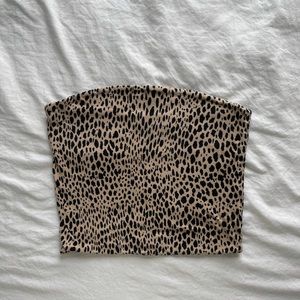 Brandy Melville Cheetah Bandeau Crop Top
